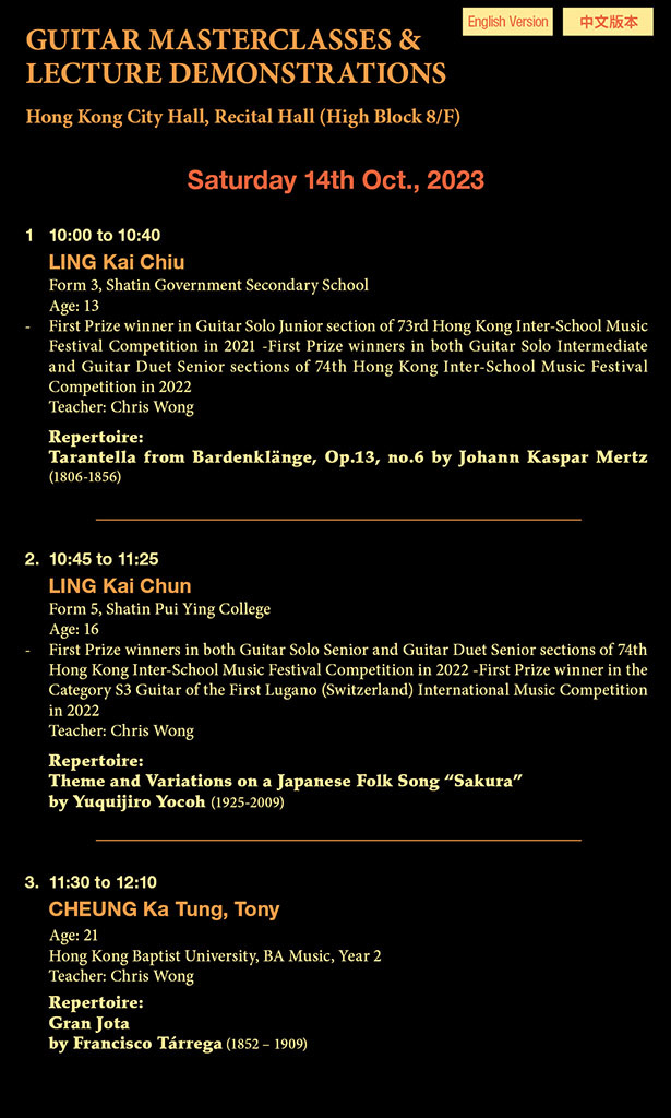 Guitar Master Classes